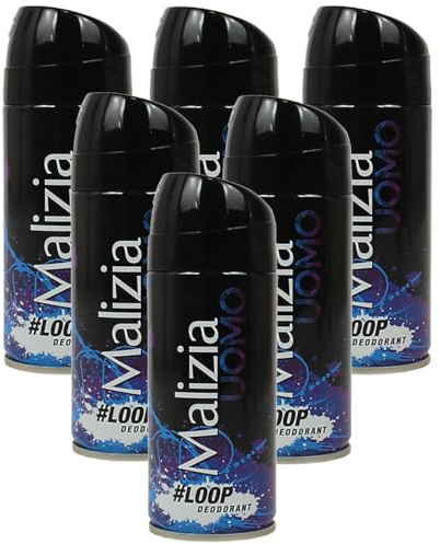 Malizia Uomo Parfum d'Intesa Deodorant Spray 150 ml – Eau de Toilette für Herren, intensiver und langanhaltender Duft, Frische für den ganzen Tag (Loop 6 Einheiten)