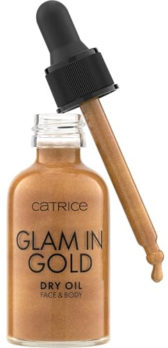 Catrice Glam In Gold Dry Oil, Highlighter, Nr. 010, Gold, feuchtigkeitsspendend, natürlich, strahlend, vegan, ohne Konservierungsstoffe, ohne Parabene, ohne Mikroplastikpartikel, 1er Pack (30ml)