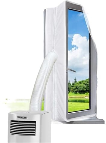 JCXIOC Portable AC Window Seal Universal Air Lock Window Seal Cloth Plate 3.0/4/5meters Hot Airs Stop Conditioner Outlet Window Sealing Kit For Mobile Air Conditioner(5 meters)