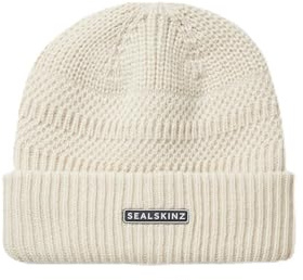 SEALSKINZ Unisex Gressenhall Waterproof Cold Weather Textured Stripe Roll Cuff Beanie Beanie Hat
