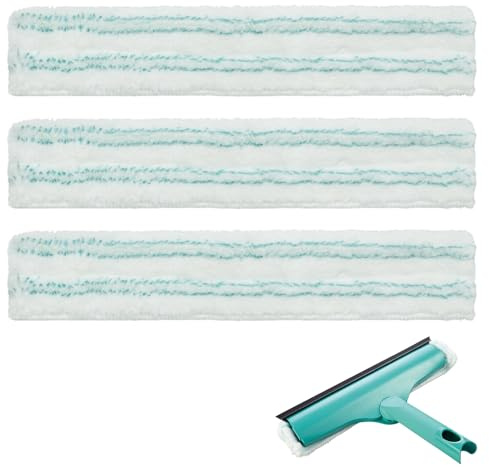 3 Stück Fensterwischer Ersatzpads,Ersatzbezug für Fensterwischer Window & Frame Cleaner L,Abzieher Bezug,Mikrofaser Ersatz Bezug,Squeegee Pad,Einwascherbezug,Fensterreiniger Wischbezug,Fensterputztuch