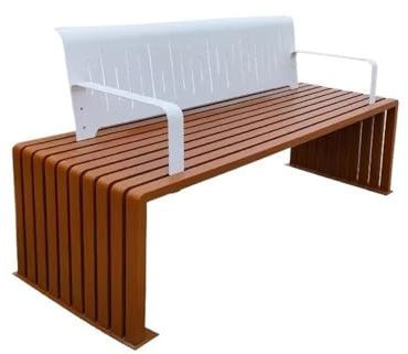 XUEQIZHENG Gartenbank im Freien, Gartenstuhl mit Rückenlehne, Parkbank aus Stahl for Balkon und Terrasse(L)