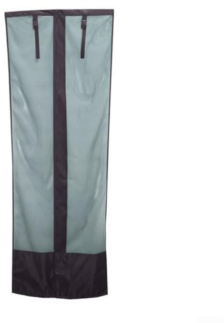Tenda parasole arrotolabile per porta stretta, rete traspirante per ingresso laterale per camper, fondo ponderato con fibbie superiori, nero 200 x 71 cm