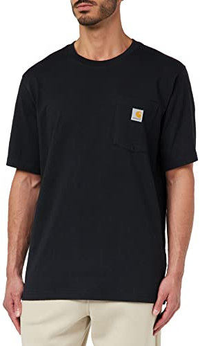 Carhartt Men's Loose Fit Heavyweight Short-sleeve Pocket T-shirt (Big & Tall), Black, 4XL