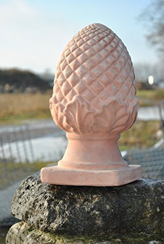 Kunert-Keramik Pinienzapfen,Terracotta,hell,frostfest,28cm