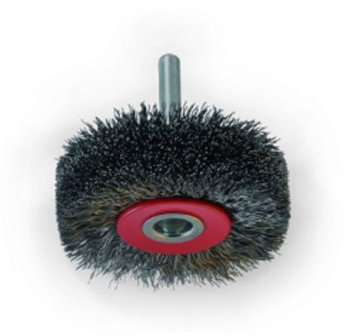 Osborn 2505342 Wheel Brush Crimped of Stainless Steel Wire, 0 V, Silver/Green