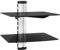TecTake Etagère Murale en Verre pour lecteurs DVD Blu-Ray Console de Jeu PS3 PS4 Xbox One 360 et décodeur (2 étagères Noir/Argent | 400295)