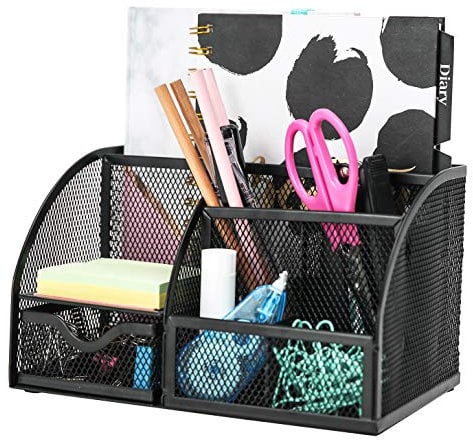 EXERZ Tisch-Organizer/Schreibtisch Organisator/Schreibtisch Tidy/Stifthalter/Multifunktions -Organisator (Schwarz)
