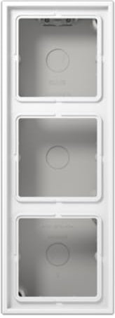 JUNG LS583AWW Caja de Superficie, Triple, 223 x 81 x 47mm, Blanco Alpino, Duroplástico, Brillante