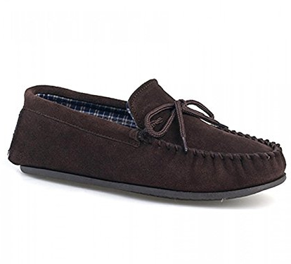 Sleepers Bruce Mens Suede Moccasin Slippers