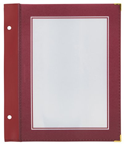 Securit Wood-Range A5 Menükarteneinsätze für doppelseitigen 5er. Satz, Weinrot