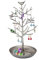Discoball - Jewellery Display/Stand/Holder - New Antique Silver Bronze Birds Tree Earring Necklace Bracelets Jewelry Holders Hanging Organiser Rack Tower(Ancient Sliver)