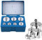 Trimming Shop Kalibrierung Gewicht Set, Präzisionsstahl Kalibrierung Gram-Skala mit Behälter für Digital- und Taschenwaage, Küche & Schmuck, Labor-Silber, 7 Stück, 500g