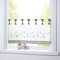 Joyswahl Scheibengardine Voile Bistrogardine Selina mit Blumen-Stickerei Muster Transparente Gardine HxB 45x90cm Grau 1er Pack