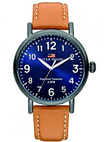 River Woods Men's Watch Leather Sacramento