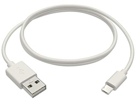Kit Câble de Charge et de Données USB avec Connecteur Micro USB - Blanc