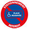 Panneau - Stationnement Interdit Réservé Aux Personnes Handicapés - Diamètre 250 mm - Aluminium 2 mm - Protection Anti-UV