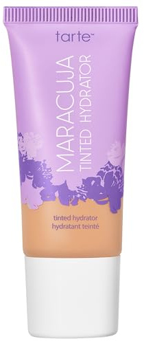 tarte maracuja tinted moisturizer – Lightweight Sheer Foundation with Buildable Longwear Coverage, Hyaluronic Acid for Hydrated Skin, Vegan & Cruelty-Free, full size, 22S light sand
