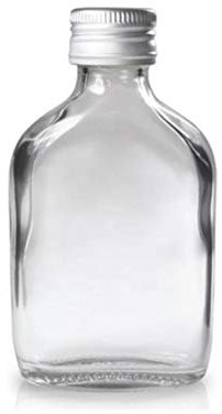Party Wedding Favours zam zam Bottles,50ml Clear Glass with silver cap (25)