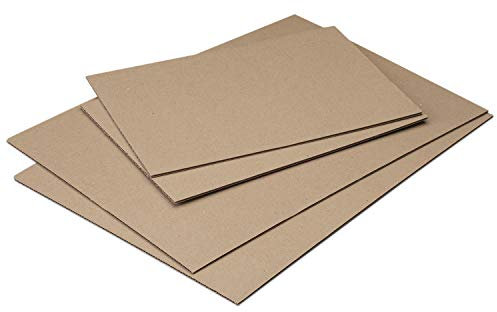 Wellpappe-Zuschnitte Set I 50 Stk. I A3 Übergröße I 43 x 31 cm I 2 mm Stark I Braun I Einwellig I Wellkarton I zum Basteln I Stabiles Verpackungsmaterial I Belastbare Versandkartonage I AZ092