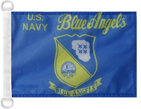 AZ FLAG Bootsflagge Blue Angels Navy Us 45x30 cm, Streitkräfte Der Vereinigten Staaten Bootsfahne Aus Gestricktem Polyester Mit Plastikringen