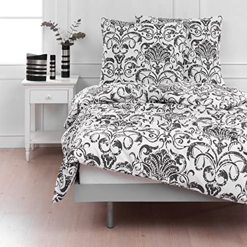 Mixibaby Bettwäsche Bettgarnitur Bettbezug Baumwolle 135x200 155x220 200x200 200x220 Modern, Größe:200 x 220 cm, Design Bettwäsche:Sahra D4