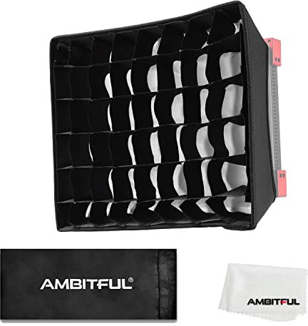 AMBITFUL 35.5cm x 29.5cm LED Video Light Diffuser Honeycomb Grid Softbox LED Panel Light Softbox + Honeycomb Grid for LED Panel Light