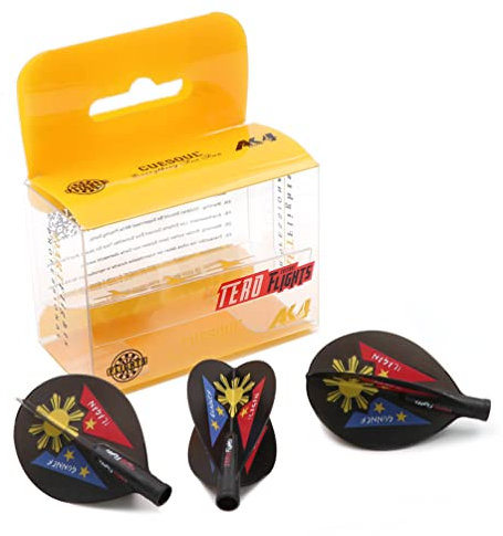 CUESOUL TERO AK4 Dart Flights Teardrop Form mit attraktivem Muster, 3er Set