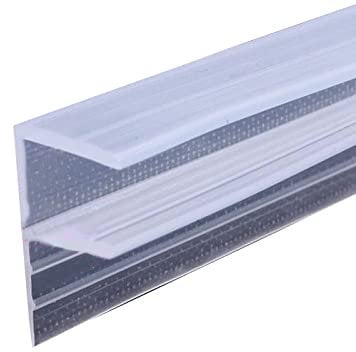 F Shape Bath Shower Screen Seal Strip Soft Rubber Shower Door Seal Strip 2 Metres Long Shower Seals Fits 6-10mm Glass for Curved and Vertical Screens or Doors (F-10MM)