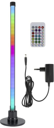 REV – Partylicht musikgesteuert & dimmbar inkl. Fernbedienung – Party Deko RGB Stehlampe 58cm 6W 200lm – LED Lightbar mit Regenbogen & dynamischem Farbwechsel – Alternative zur Discokugel