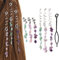 XCSJ 6 Pcs Haarspiralen Clips Dreadlocks Perlen Haarspange Spiral Haarspangen Haarschmuck Braids Zöpfe Schmuck Haar Dreadlocks Zubehör Für Halloween, Weihnachten (Silber)