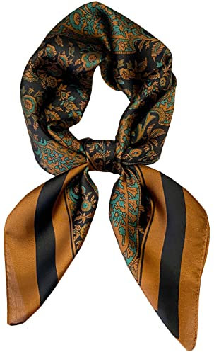prinfantasy SeideSchal Gefühl Schal Halstuch Damen Seidentuch Scarf Bandana Handgelenk Kopftücher M070069
