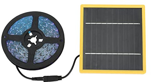 Pyhodi Solar Plant Grow Light Strip, 5 W Solarbetriebene LED-Pflanzenwachstumslampe mit Solarpanel Schnelle Wärmeableitung, Vollspektrum-Pflanzenlicht für Outdoor Indoor Garden Greenhouse