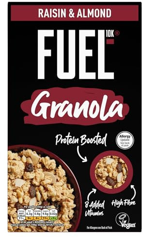 FUEL10K Raisin & Almond Protein Granola Breakfast Cereal, 400 g (Pack of 1)