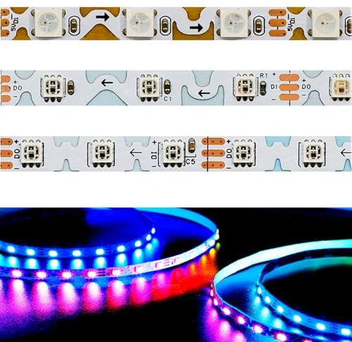 6mm PCB Schmale seite S-förmigen traum farbe mit flexible biegen 5050/3535 led streifen SK6812 WS2812 address LED streifen (5V 5M S 60leds WS2812B)