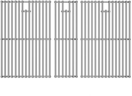 KIKIBRO Edelstahl Grillroste Ersatz für Nexgrill 720-0882A Evolution Infrarot Plus 5-Brenner Gasgrills Roste Ersatzteile Grillroste mit Seitenbrenner 2er Set 17 Zoll
