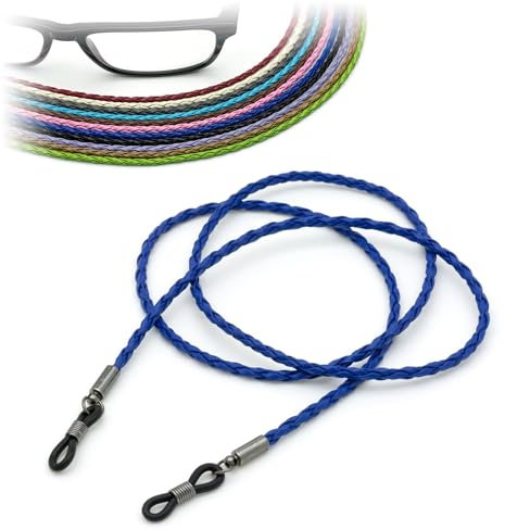 CKB LTD Dark Blue PU Leather Spectacle Glasses Strap Sunglasses Cord Holder Neck Lanyard String 70cm, 1 Piece