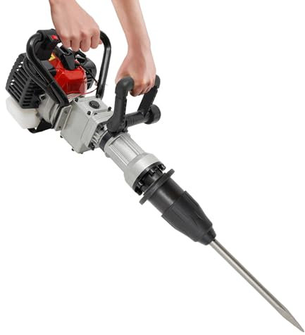 Kaichenyt 32.7CC 2 Takt Benzin Meißelhammer, Einzylinder Abbruchhammer Schlaghammer Stemmhammer Demolition Hammer