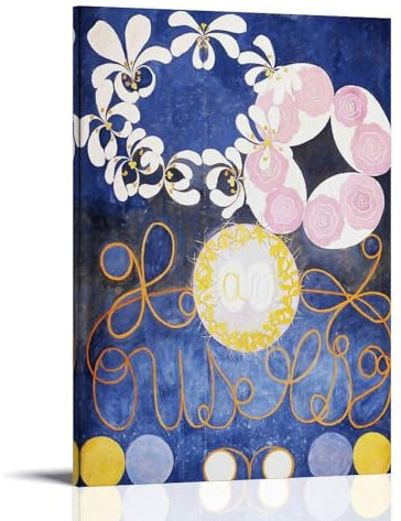 JUYOZ Hilma Af Klint Malerwerke, Poster, Wandkunst, Gemälde, Leinwanddrucke, Kunstwerke, Schlafzimmer, Wohnzimmer, Dekoration, 20 x 30 cm