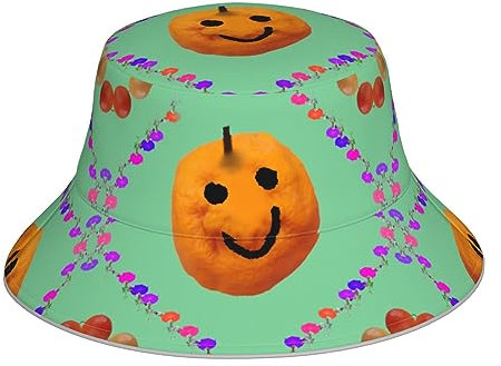 Buytruew Smiley-Hut, reflektierend, für Sommer, Urlaub, Reisen, Strand, Sonnenhut, verstaubar, leicht, für den Außenbereich, Schwarz, Schwarz , One size