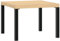 vidaXL Garten Couchtisch, Gartentisch Stahlgestell, Beistelltisch Teetisch für Terrasse, Modernes Design, Schwarz Pulverbeschichteter Stahl