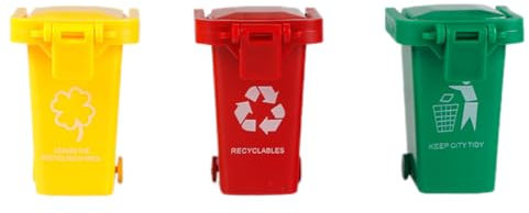 Mini poubelle jouet pousser les véhicules poubelles couleur vive camion poubelles utile véhicule poubelle pousser les véhicules poubelles camion poubelles véhicule poubelle pour enfants 3 pièces