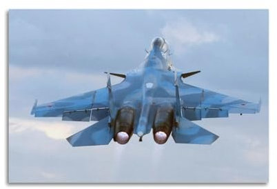 Su-33 Poster mit militärischem Kampfflugzeug, Flanker-D, Kampfflugzeug, dekoratives Gemälde, Leinwand, Wandposter und Kunstdruck, moderne Familienschlafzimmer-Dekoration, Poster, 30 x 45 cm