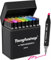 Tongfushop 40 Farben Filzstifte, Doppelte Spitze Marker Stifte Set, 2 Sekunde Schnell Trocknende Sketch Permanent Alkoholmarker mit Schwarzer Tragetasche und Abstandshalter für Malerei, Design