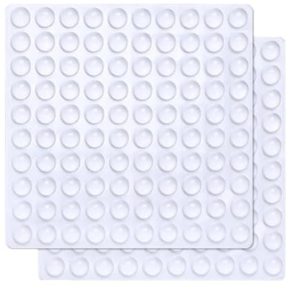 Silicone Bumpers 10x3mm, Self Adhesive Clear Noise Reduction Buffer | Transparent hemisphere, cabinet door, furniture protection, easy peel stick, bulk quantity quality practical carry duo