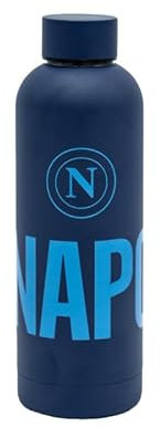 SSC Napoli Borraccia Termica in Acciaio Inox, Finitura Opaca, 500 ml, Blu Navy
