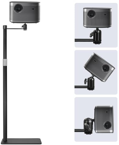 AKOZLIN Projector Stand Sofa Against Wall Hidden Stand 360°Swivel Adjustable Height 18 to 47.2 Inch, Compatible with Video Projector Camera