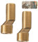VZU Lot de 2 adaptateurs pour robinet de douche 3/4 vers 1/2 en laiton - Raccord en S décalé de 9 mm - Bras pivotant réglable - Bras de rallonge