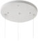 DESHOME Baldachin Lampe Weiß 3-Loch Rund Deckenbaldachin Ø 35cm Kabelabdeckung Deckenrosette Metall Lampenabdeckung Decke Lampenschirm Deckendose, für Hängeleuchte Deckenleuchte