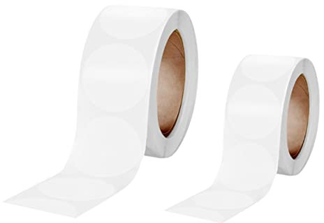 iplusmile 2rouleaux Autocollant Rond Transparent Pour Autocollant De Scellage Adhésif Étiquette Pour Boîte Sac Objet Artisanal
